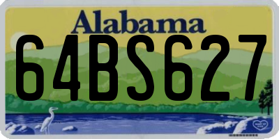 AL license plate 64BS627