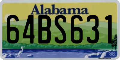 AL license plate 64BS631