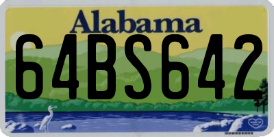 AL license plate 64BS642