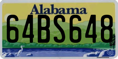 AL license plate 64BS648