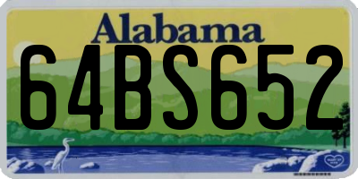 AL license plate 64BS652