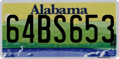 AL license plate 64BS653