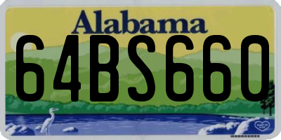 AL license plate 64BS660