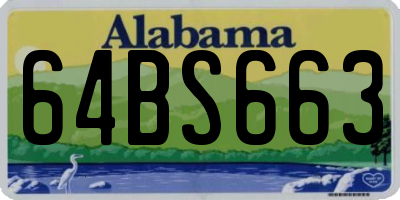 AL license plate 64BS663