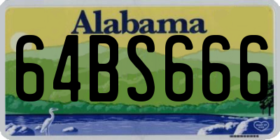 AL license plate 64BS666