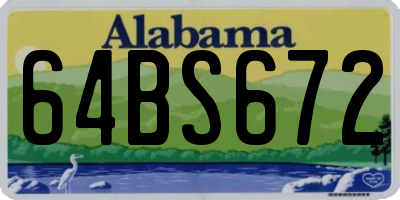 AL license plate 64BS672