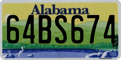 AL license plate 64BS674