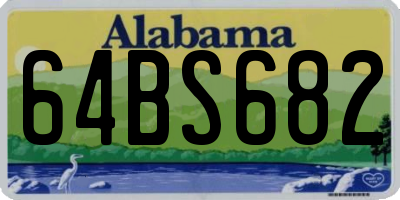 AL license plate 64BS682