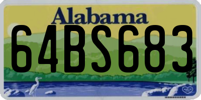 AL license plate 64BS683