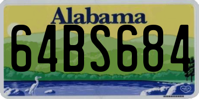 AL license plate 64BS684