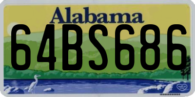 AL license plate 64BS686