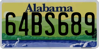 AL license plate 64BS689