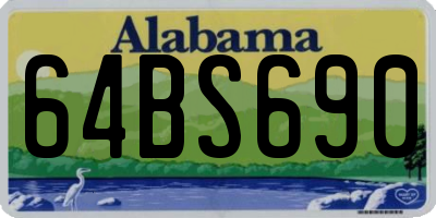 AL license plate 64BS690
