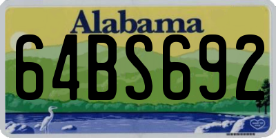 AL license plate 64BS692
