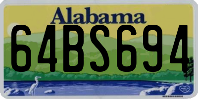 AL license plate 64BS694