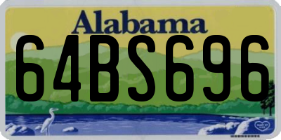 AL license plate 64BS696
