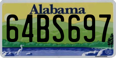 AL license plate 64BS697