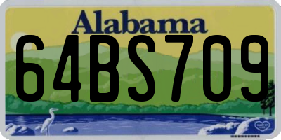 AL license plate 64BS709