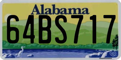 AL license plate 64BS717