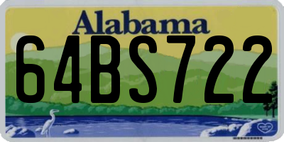 AL license plate 64BS722