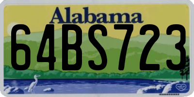 AL license plate 64BS723