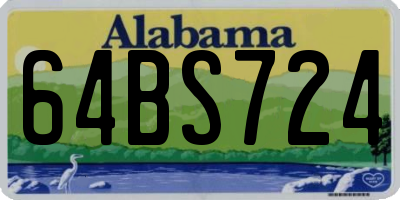 AL license plate 64BS724