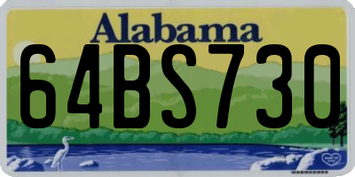 AL license plate 64BS730