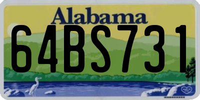 AL license plate 64BS731