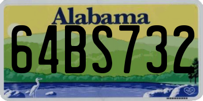 AL license plate 64BS732