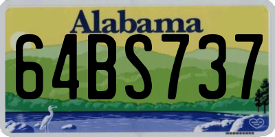 AL license plate 64BS737