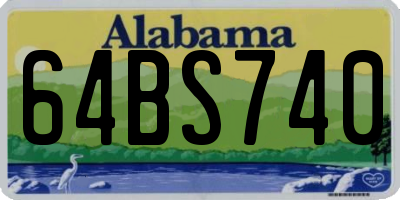 AL license plate 64BS740