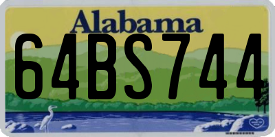 AL license plate 64BS744