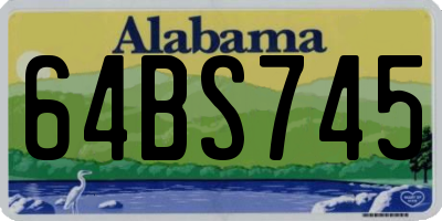AL license plate 64BS745