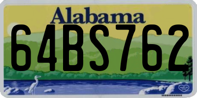 AL license plate 64BS762