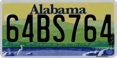 AL license plate 64BS764