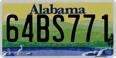 AL license plate 64BS771