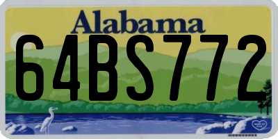 AL license plate 64BS772