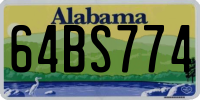 AL license plate 64BS774