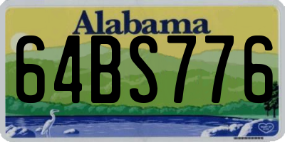 AL license plate 64BS776