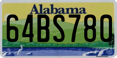 AL license plate 64BS780