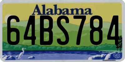 AL license plate 64BS784