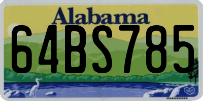 AL license plate 64BS785