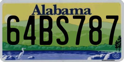 AL license plate 64BS787