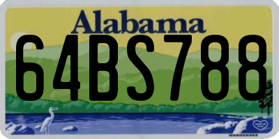 AL license plate 64BS788