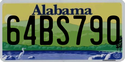 AL license plate 64BS790