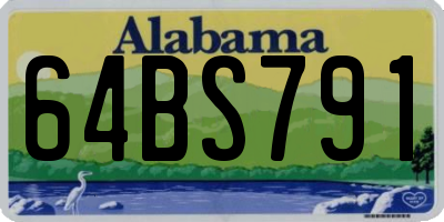 AL license plate 64BS791