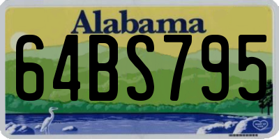 AL license plate 64BS795