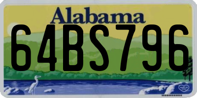 AL license plate 64BS796