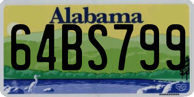 AL license plate 64BS799