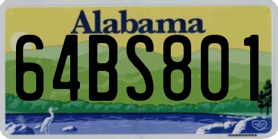 AL license plate 64BS801